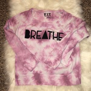 BREATHE tie dye sweatshirt